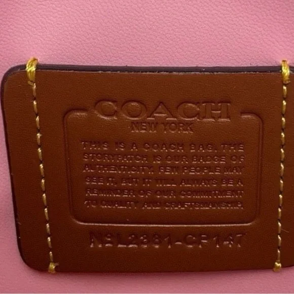 Coach Pink Quilted Crossbody Bag - Picture 8 of 13
